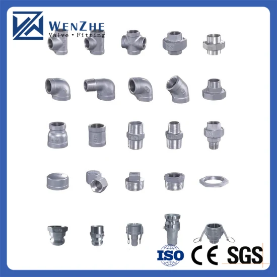 Stainless Steel 201/304 Multi-Type Pipe Fittings Male Female Thread Reducing Tee Cross Union Cap Coupling Elbow