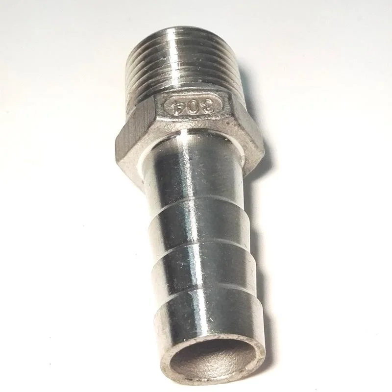 Factory High Quality Stainless Steel Pipe Fitting Thread Screw Hex Hose Nipple