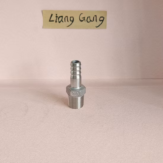 Factory High Quality Stainless Steel Pipe Fitting Thread Screw Hex Hose Nipple